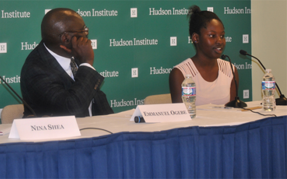 debbie at press conference